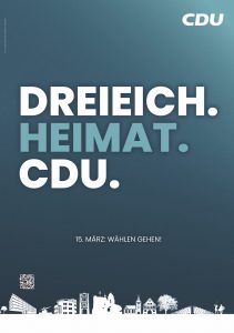 Plakat Dreieich. Heimat. CDU